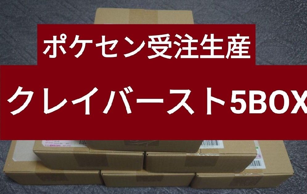 クレイバースト 5BOX ポケモンセンターオンライン 受注生産品 新品未