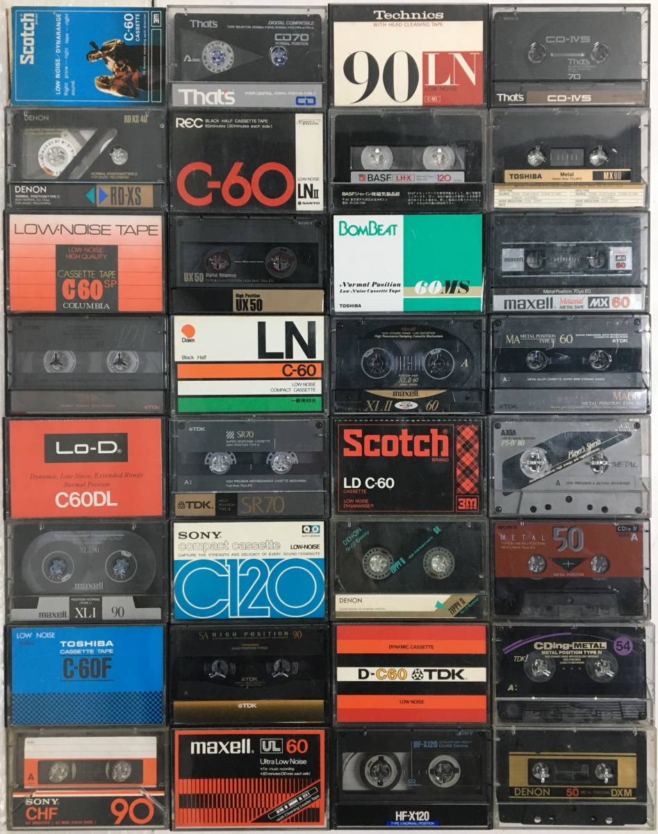 ★☆Z658 中古 カセットテープ 大量 まとめ 800本 セット SONY TDK maxell DENON Scotch BASF Technics TOSHIBA FUJI SANYO Daiei That's☆_画像2