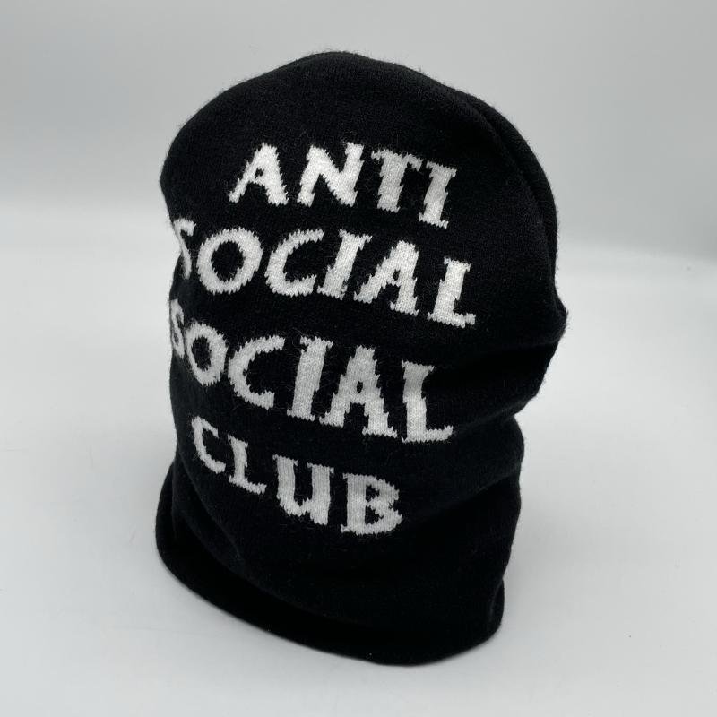 アンチソーシャルソーシャルクラブ ANTI SOCIAL SOCIAL CLUB ロゴ ビーニー ニット帽 帽子 帽子 表記無し 黒 / ブラック ロゴ、文字