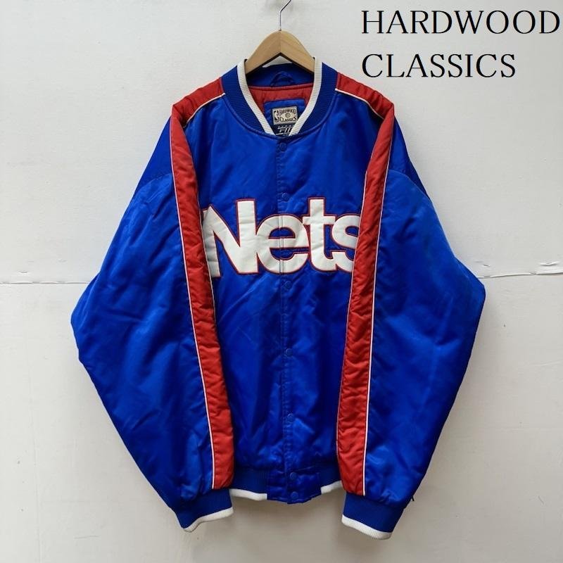 ハードウッドクラシック NBA NETS ナイロン スタジャン ワッペン ジャケット、上着 ジャケット、上着 - 青 / ブルー
