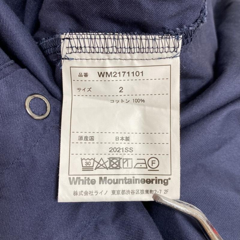  White Mountaineering WHITE MOUNTAINEERING / 2021ss / TWILLED PULLOVER SHIRT / WM2171101 / NVY / 2 2 темно-синий / темно-синий 