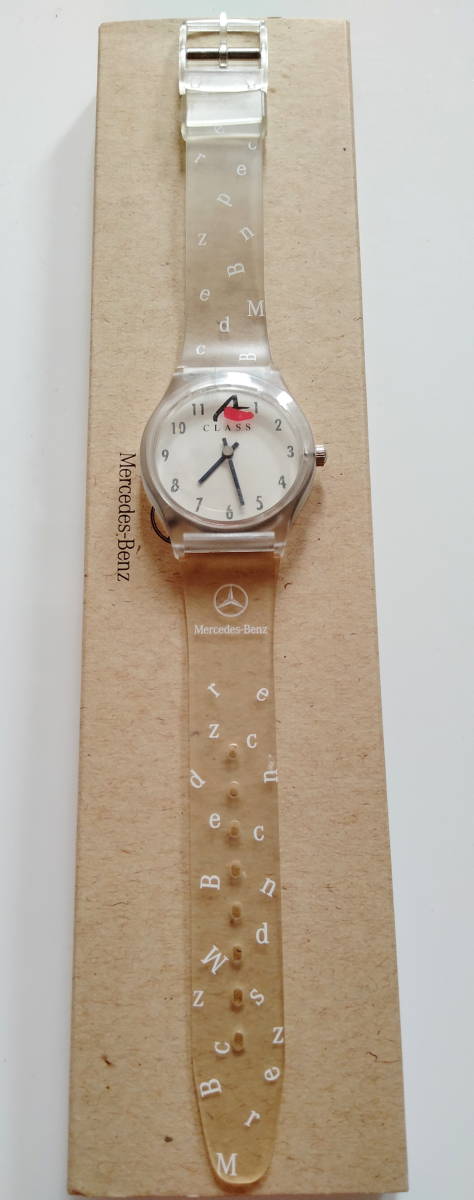 メルセデスベンツ腕時計　MERCEDES-BENZ　ノベルティ品　新品未使用　盤面保護フイルム付　箱と取扱説明書有　レア　RARE　ヴィンテージ