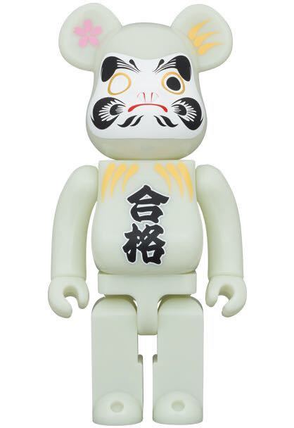 東京限定 400% & 100% BE@RBRICK 達磨 合格 蓄光 ベアブリック MEDICOM TOY 招き猫 ペコちゃん 金メッキ 銀メッキ 赤メッキ 福 金運 参 弐_画像1