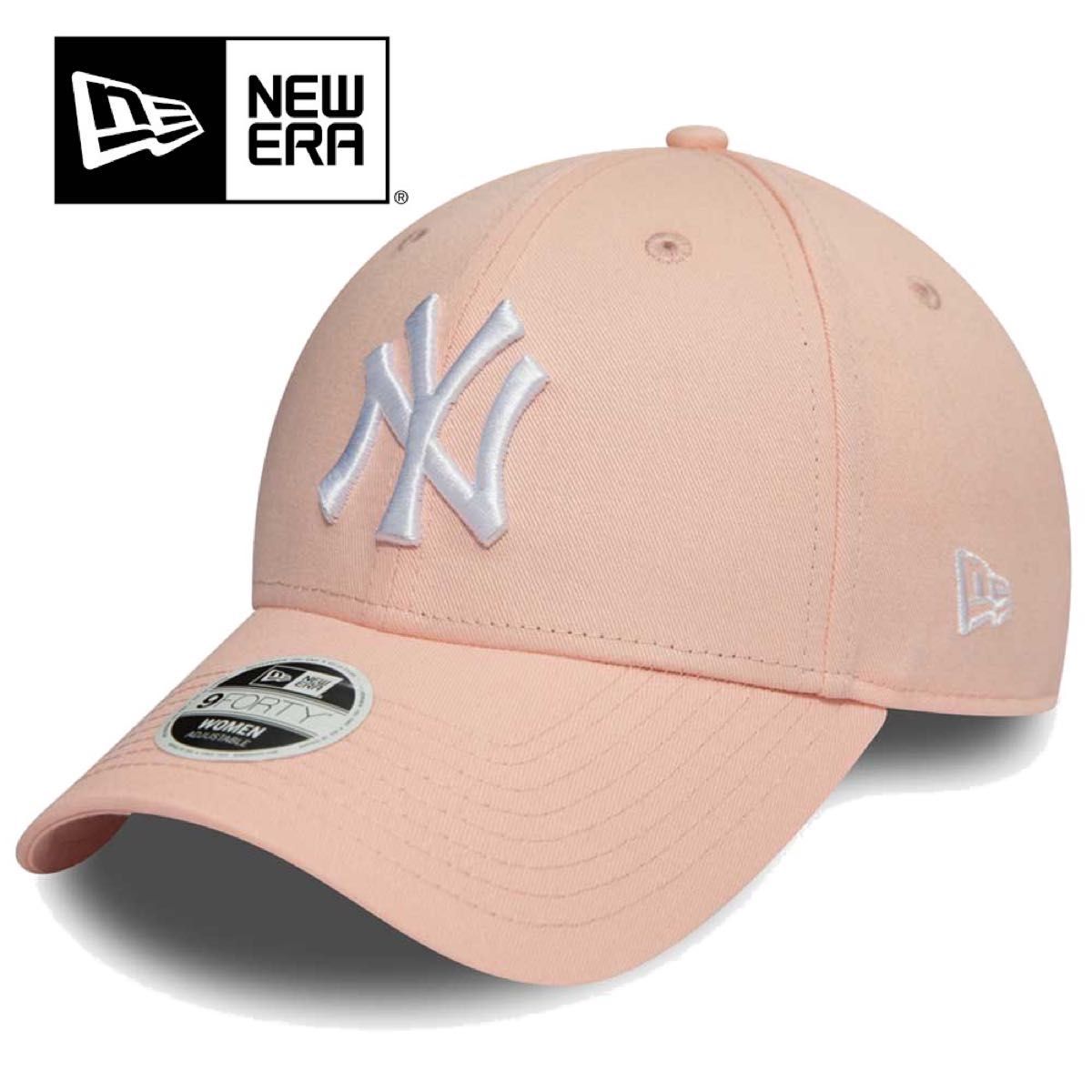 NEW ERA ニューエラ ヤンキース NY MLB 正規品 キャップ 帽子 ユニセックス ワンサイズ ロゴ ピンク　ホワイト