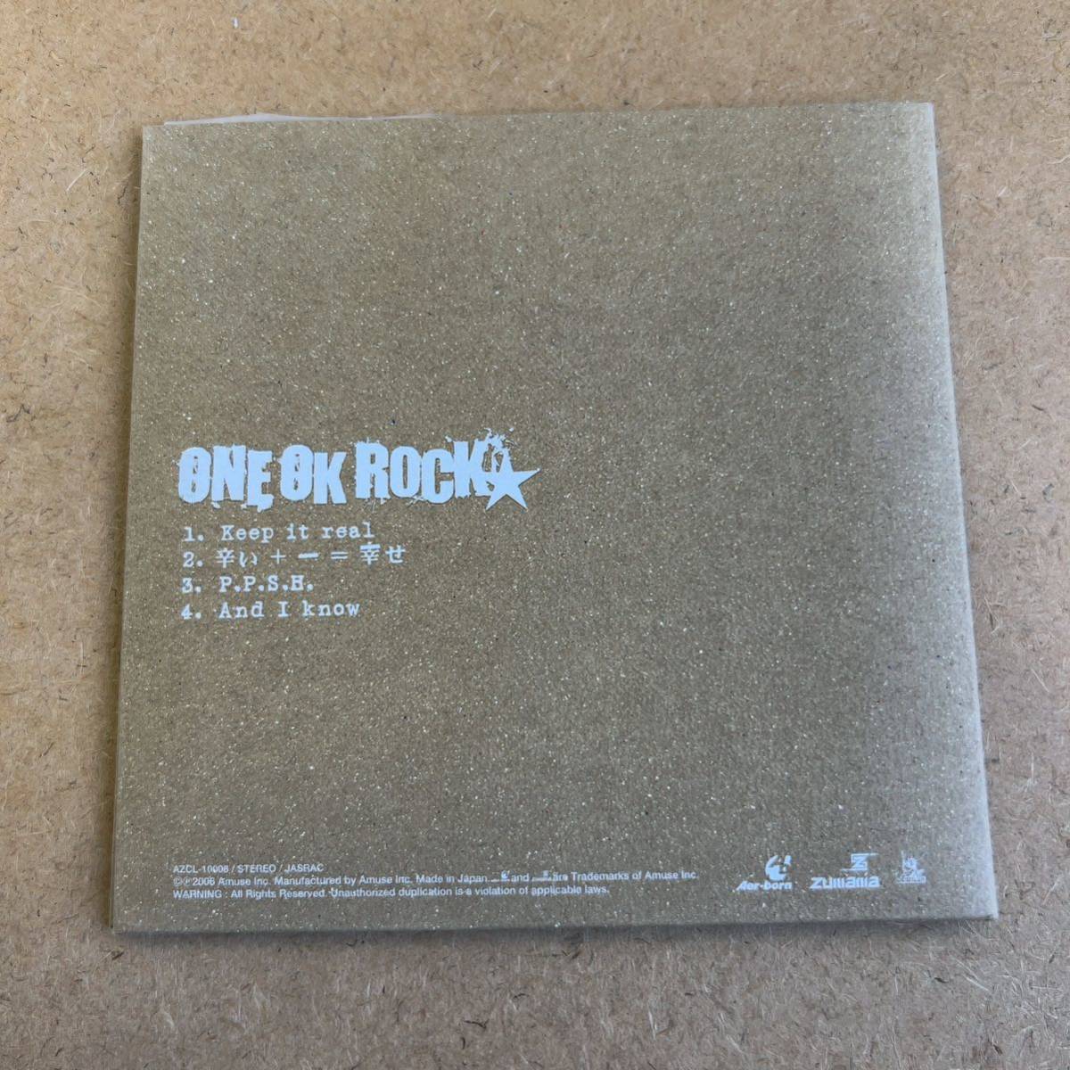  free shipping *ONE OK ROCK[Keep it real] indies record CD* with belt * beautiful goods * one ok * rare record *325