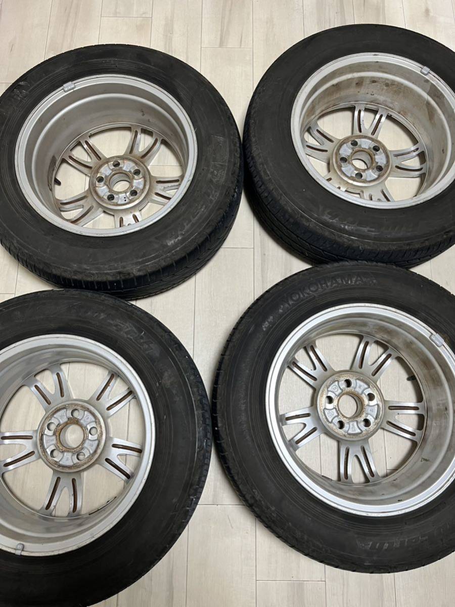 1円〜トヨタ 30系 プリウス 純正 195/65R15 YOKOHAMA 夏用のイヤー 15インチ ホイール　カバー　セットPCD100/5H_画像4