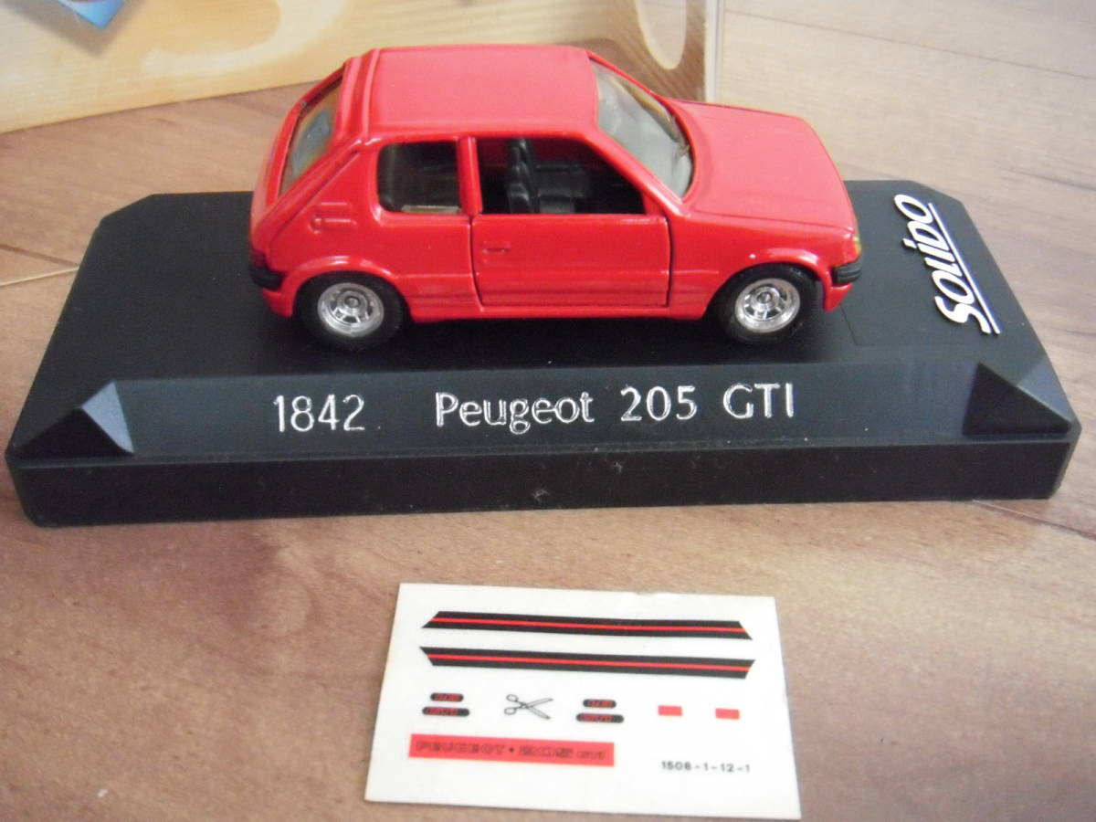  Solido Peugeot 205 GTI minicar red red PEUGEOT 1842