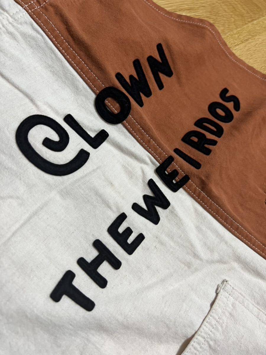 未使用☆[WEIRDO] 16SS 定価41,800 CLOWN THE WEIRDOS ツートン オーバーオール S WRD-16-SS-02 ウィアード_画像4