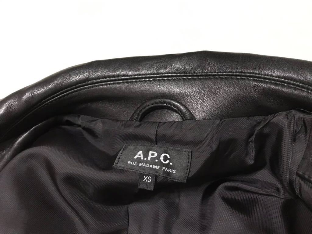 A P C アーペーセー モトブルゾン レザージャケット ライダース A P C アーペーセー モトブルゾン レザージャケット ライダース
