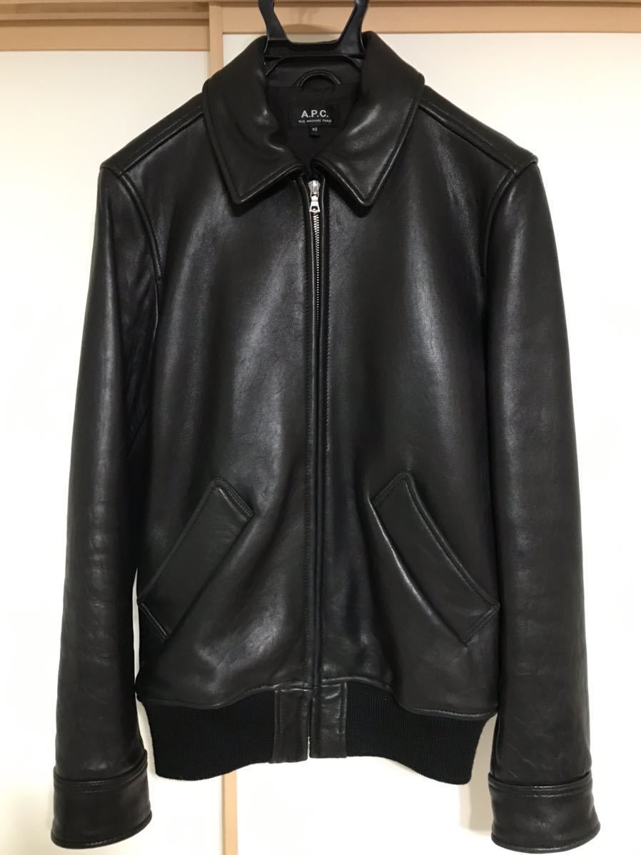 A P C アーペーセー モトブルゾン レザージャケット ライダース A P C アーペーセー モトブルゾン レザージャケット ライダース