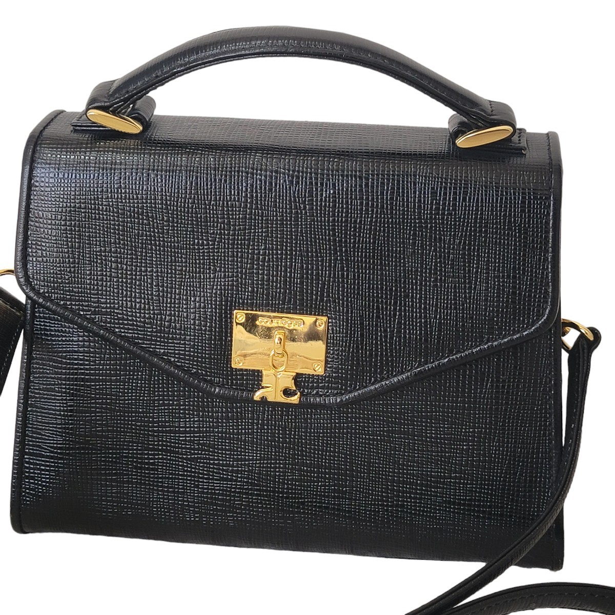 極美品】 再人気 ロゴ金具 クレージュ courreges 2WAY 極美品】 再人気 ロゴ金具 クレージュ courreges 2WAY