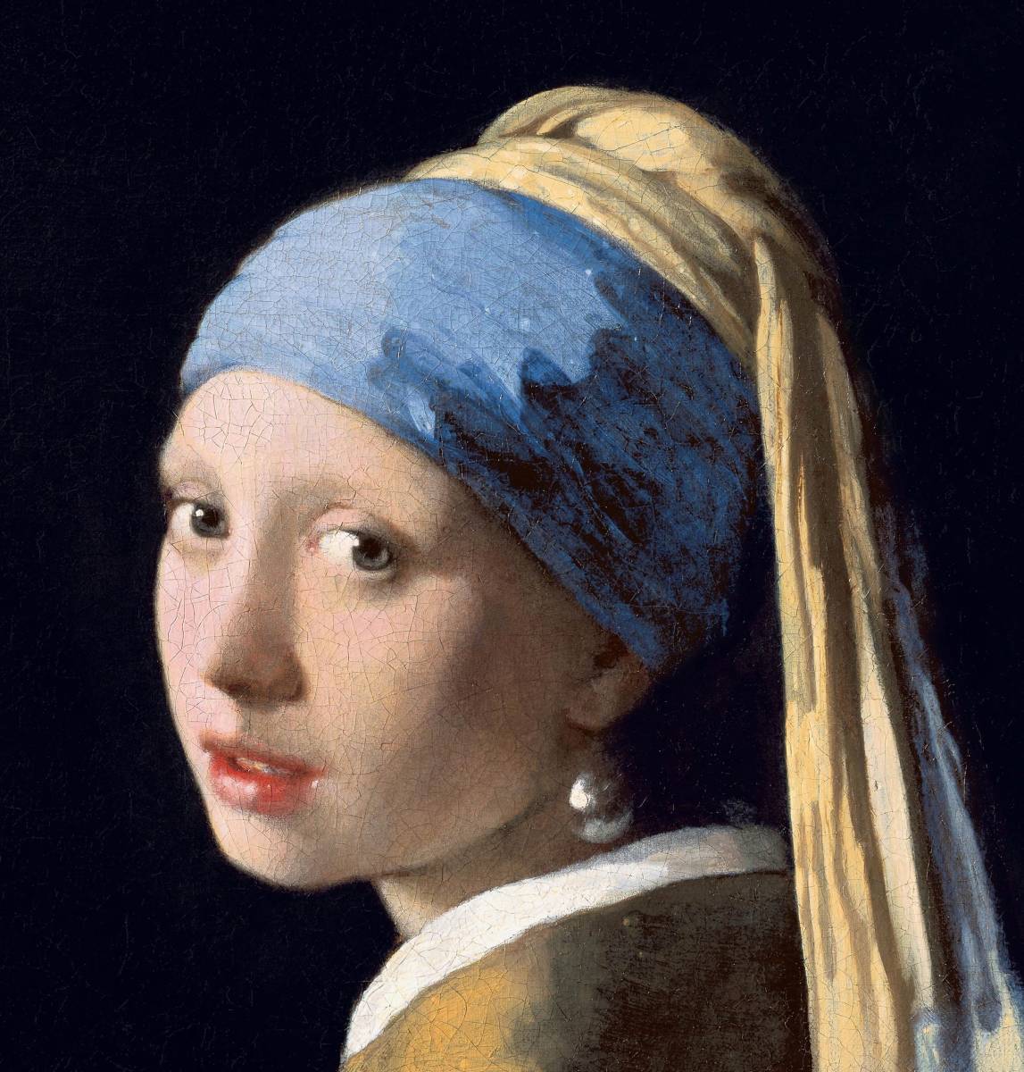 フェルメール『真珠の耳飾りの女』 1655年 40x46cm 複製 高品質◆ ダヴィンチ バロック レンブラント 絵画 美術 油彩画_画像3