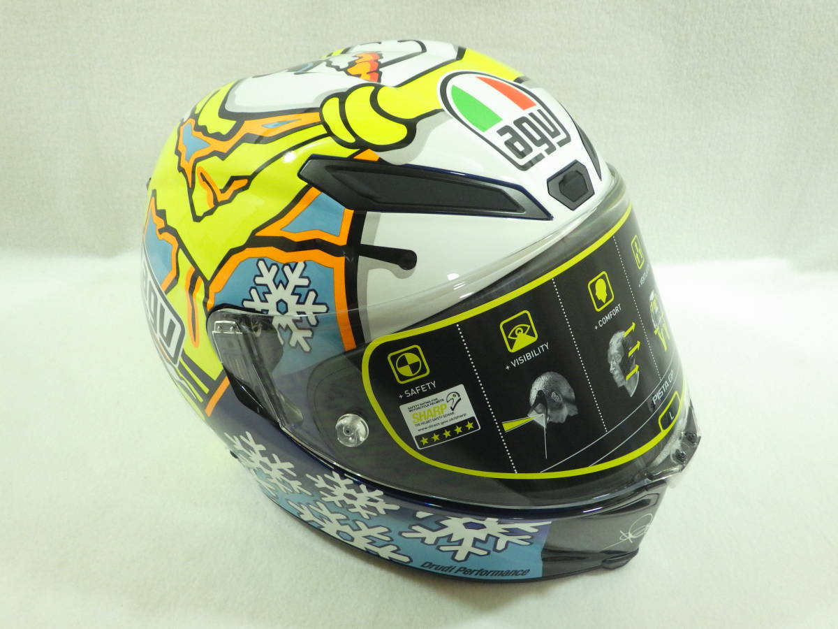 限定品 AGV PISTA GP Lサイズ ROSSI WINTER TEST 2016 正規品 バレンティーノ ロッシ VALENTINO ROSSI VR46 LIMITED EDITION AUTHENTICの画像3