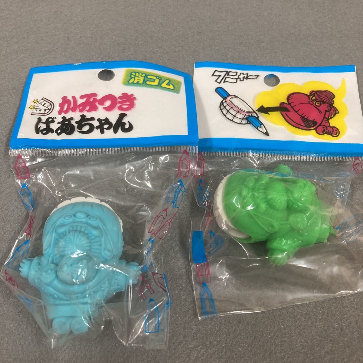 昭和レトロ かみつき ばあちゃん 消しゴム 2個 当時物 駄菓子屋 昭和レトロ かみつき ばあちゃん 消しゴム 2個 当時物 駄菓子屋