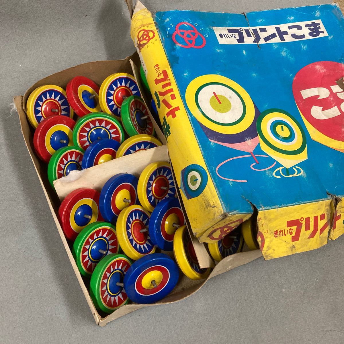 昭和レトロ プリントこま 1970年代 当時物 36個入 駄菓子屋 デッドストック コマ_画像8