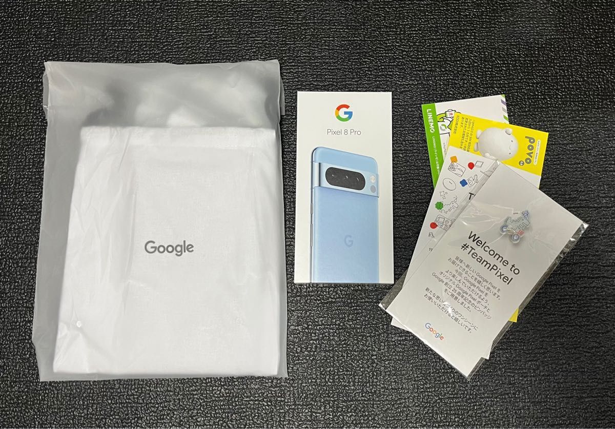 新品未使用 Google Pixel8 Pro SIMフリー + ポーチ等 水色(Bay 新品未使用 Google Pixel8 Pro SIMフリー + ポーチ等 水色(Bay
