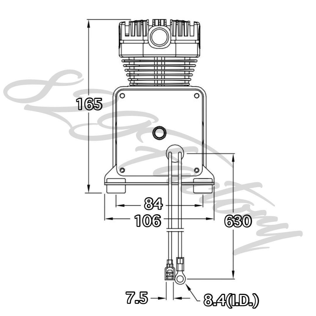 コンプレッサー AC480改 480C-U クロームメッキ 高出力タイプ ハイパワー仕様 3/8NPT 200PSI エアサス_画像8