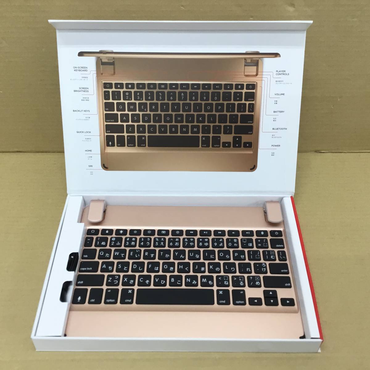 【2310178603】未使用品 BRYDGE iPad Air(2019)/10.5-inch iPad Pro用ワイヤレスキーボード BRY8003-CJP ゴールド 日本語(JIS)配列_画像3