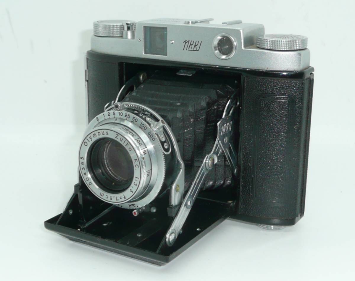 ★希少・美品★ WESTER ウェスター SIX R Zuiko 7.5cm F3.5 蛇腹アンティークカメラの画像1