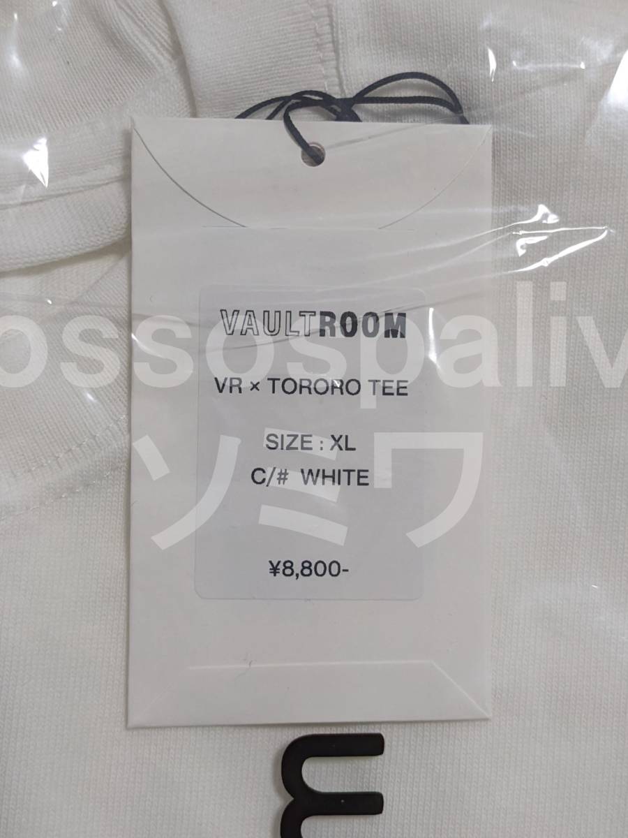 VR × TORORO TEE / WHT size XL 新品未開封 vaultroom ボルトルーム 猫麦とろろ VTuber Tシャツ 半袖  WHITE ホワイト 白 XLサイズ