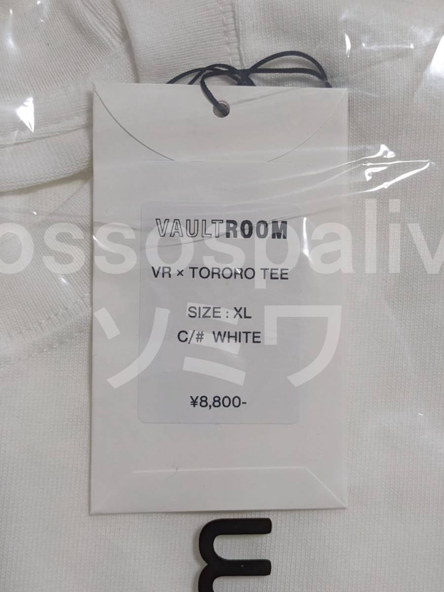 VR × TORORO TEE / WHT size XL 新品未開封 vaultroom ボルトルーム 猫