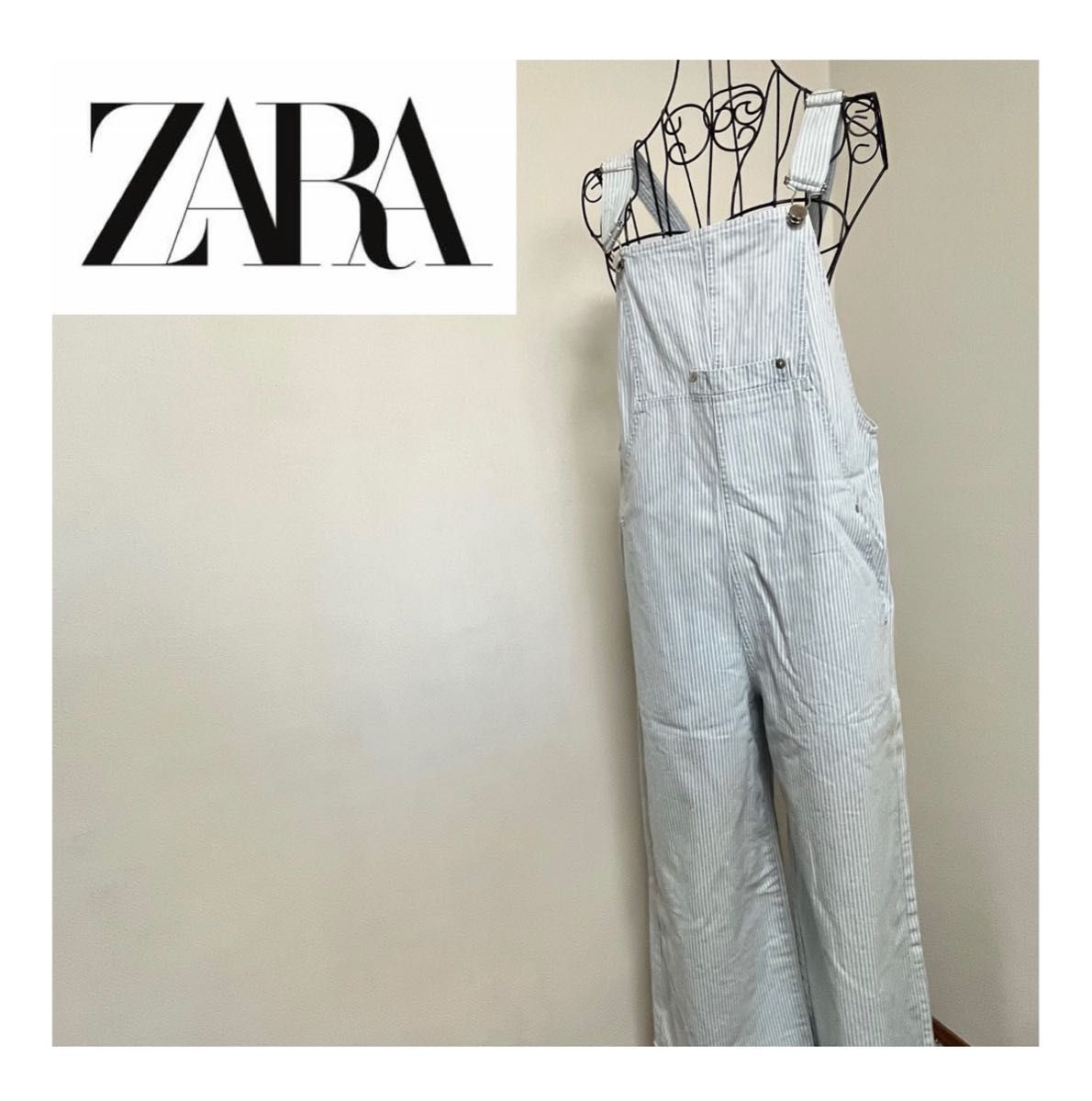 ZARA ★ デニム ヒッコリー　オールインワン　オーバーオール　サロペット