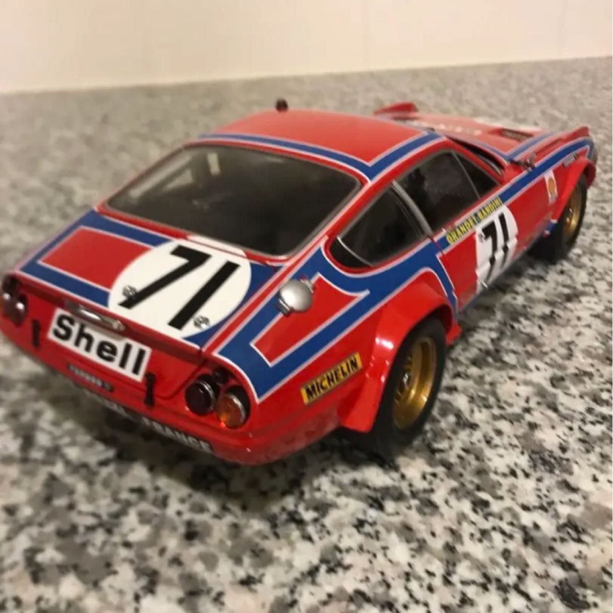 フェラーリ365GTB4デイトナ コンペツォーネ  No.71  ルマン　1974年　クラシックフェラーリゴールドホイール