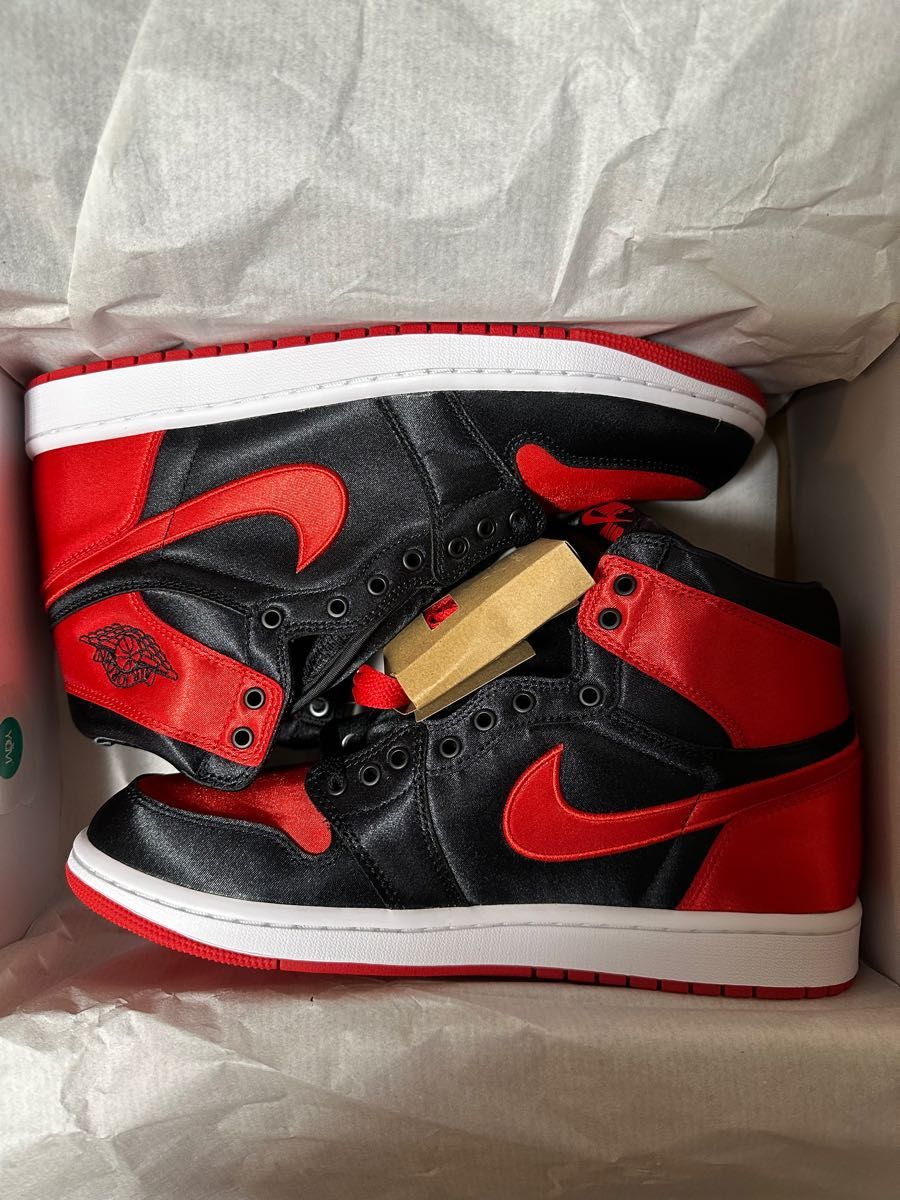 Nike WMNS Air Jordan 1 Retro High OG Satin Bred 28 5cm 【新品未