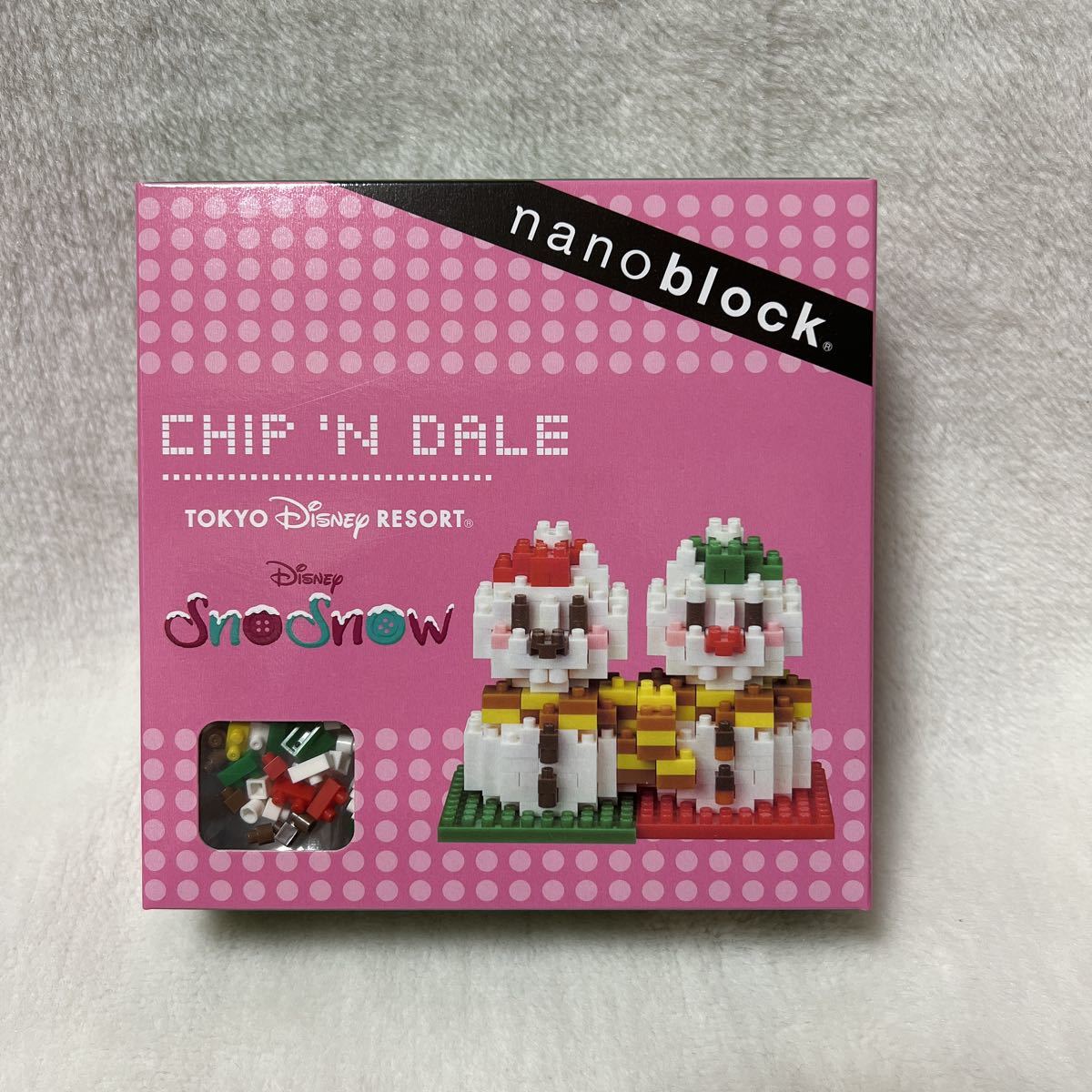 【即決】TDR ディズニー　ナノブロック　 nanoblock チップ＆デール　クリスマス　スノースノー　雪だるま_画像1