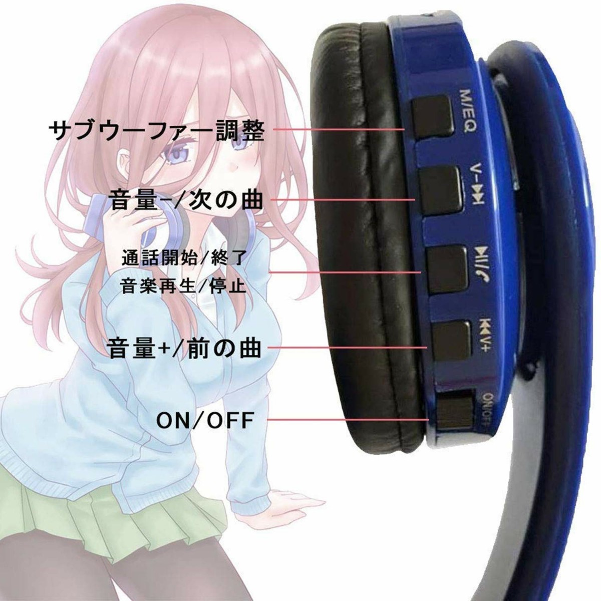 五等分の花嫁 中野三玖(Nakano Miku) グッズ イヤホン 五等分の花嫁 中野三玖(Nakano Miku) グッズ イヤホン