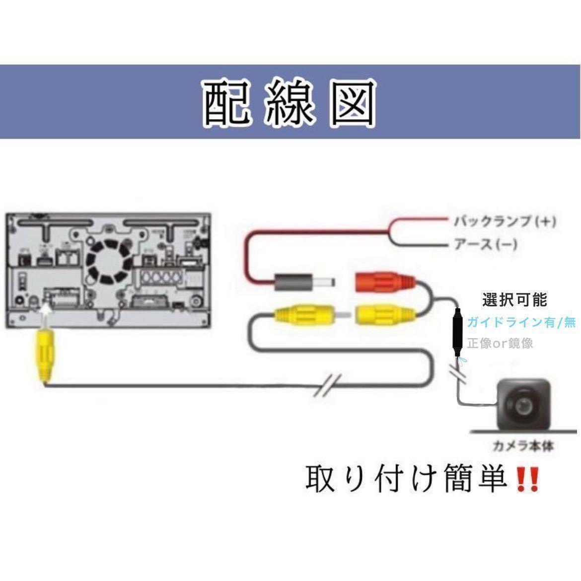 panasonic ストラーダナビ対応 CN-HW800D / CN-HW830D / CN-HW1000D / CN-HX1000D 高画質 バックカメラ リアカメラ_画像3