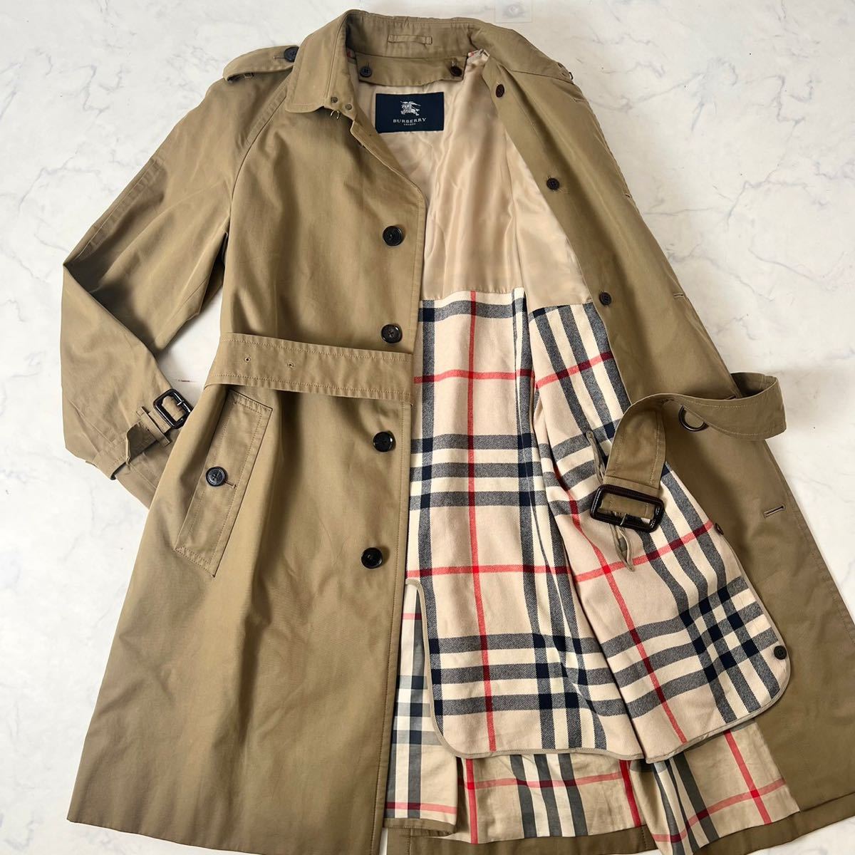 wnc バーバリー BURBERRY コート LL えんじ 中綿 ライナー付き フード