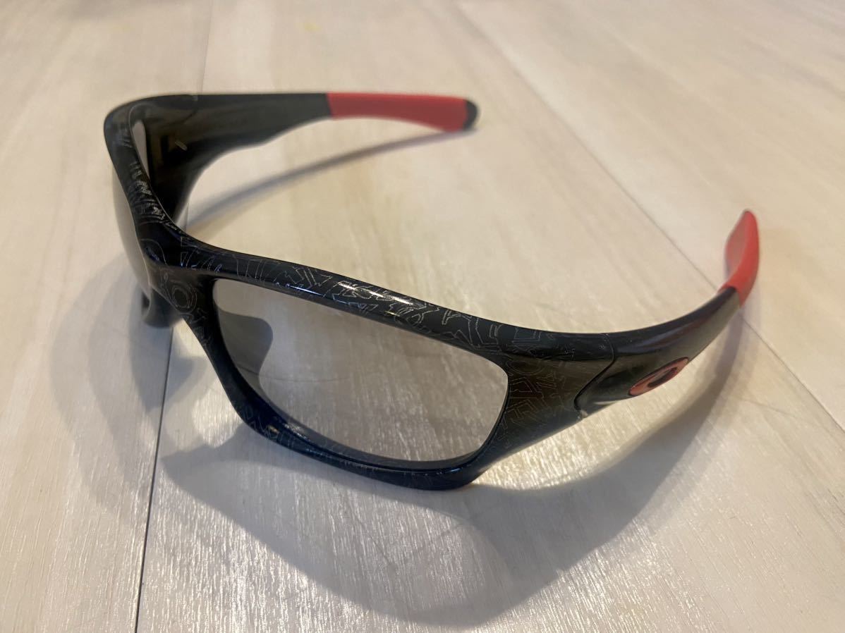 OAKLEY PITBULL 9161-09 日本限定品 中古美品 TEXTプリントフレーム オークリー サングラス 廃盤モデル ラバーパーツ新品交換済