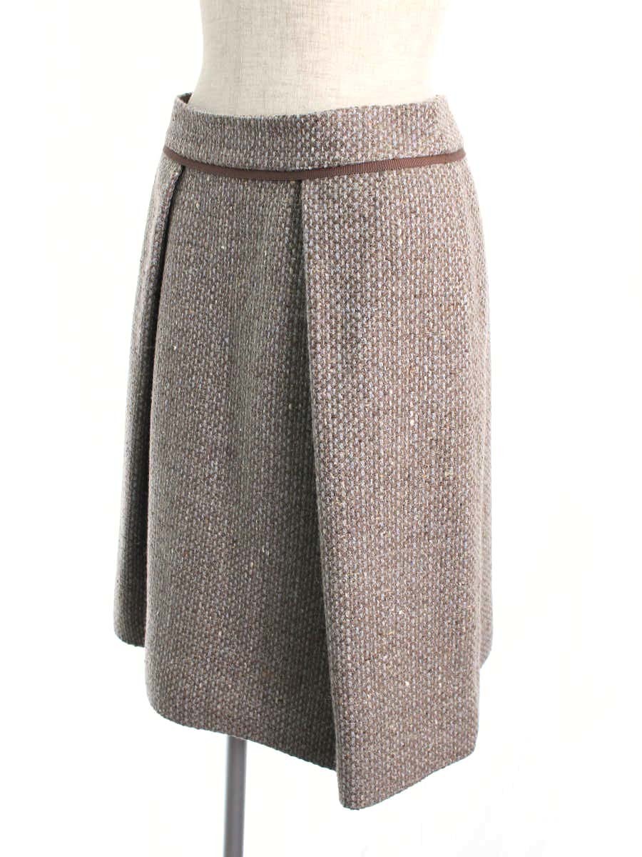 フォクシーブティック スカート Skirt Tweed Trapeze 総柄 38_画像2