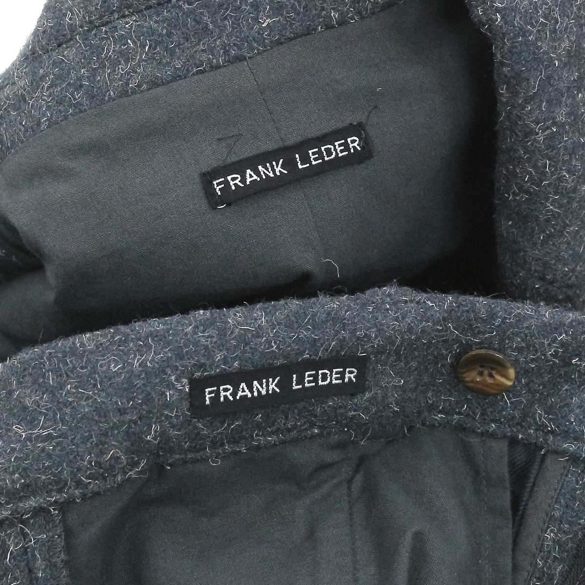 FRANK LEDER 19AW DOG WOOL 2B JACKET & TROUSERS собака шерсть 2B жакет & слаксы брюки / выставить Frank Leader 