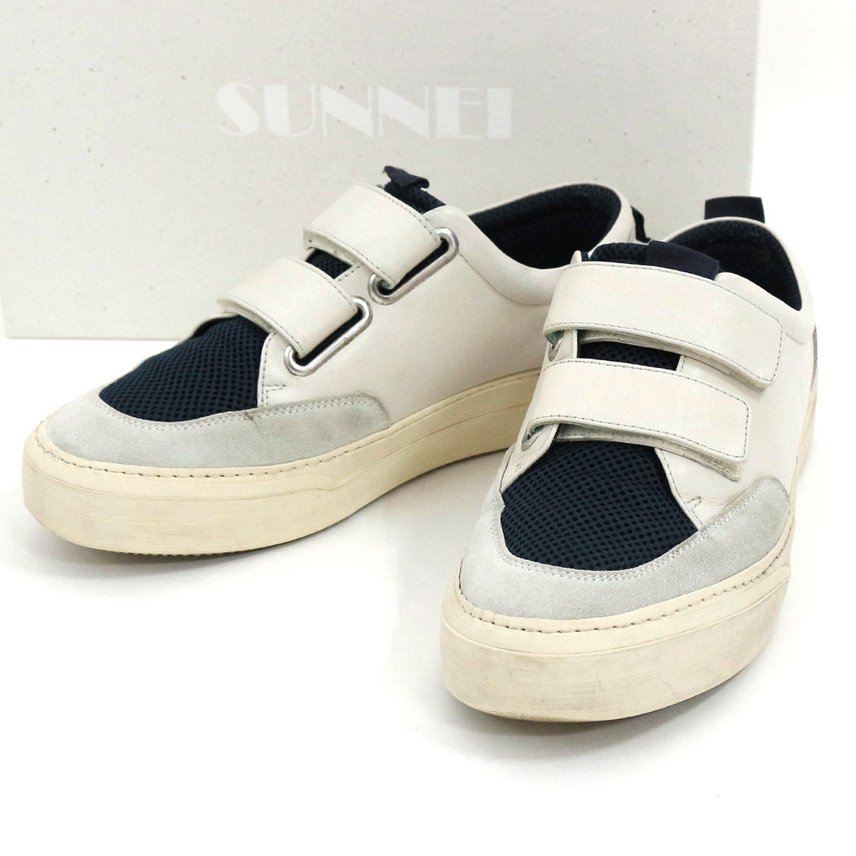 SUNNEI 18AW メッシュコンビネーションレザースニーカー 41 スンネイ-