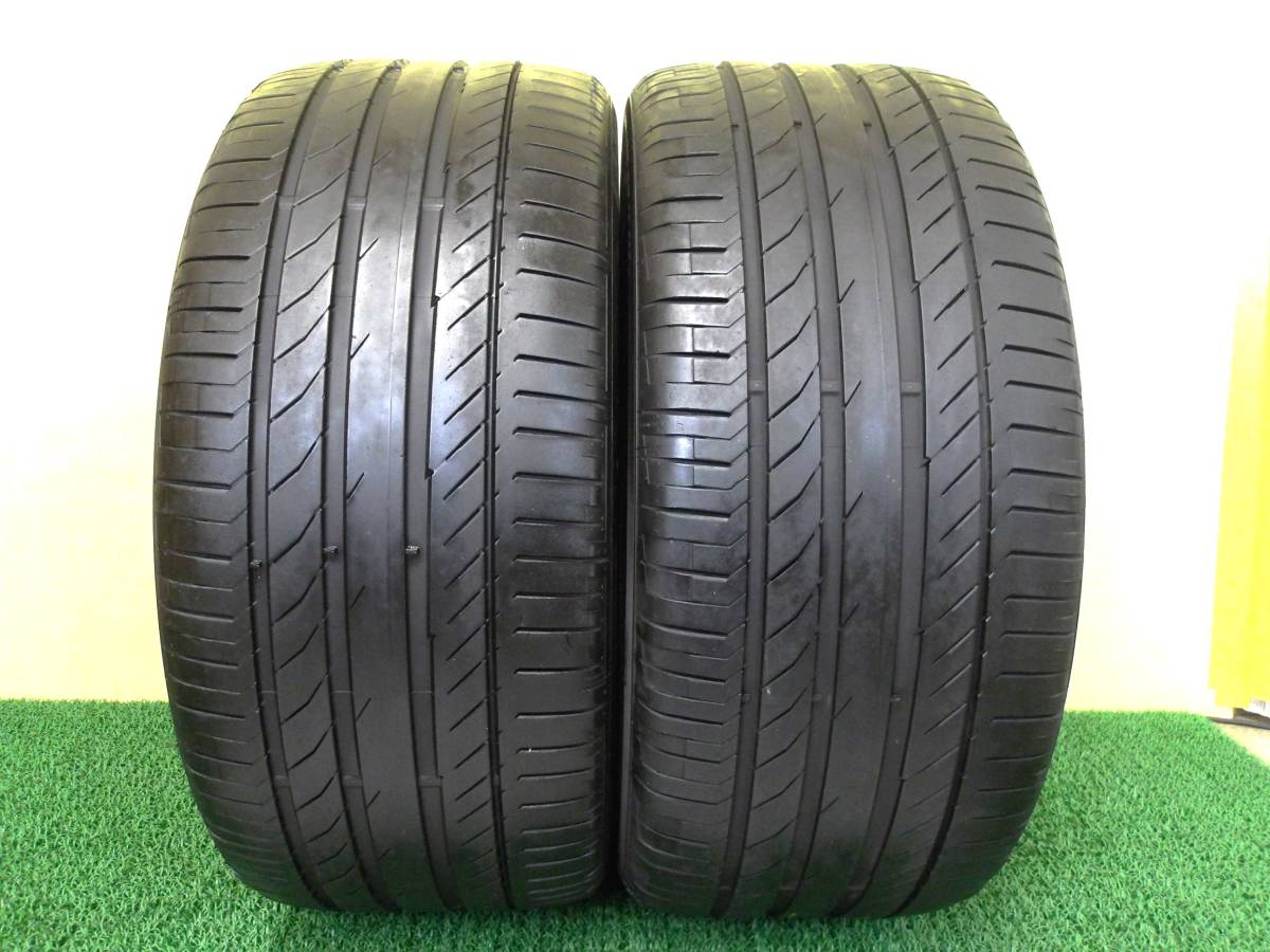 11433 中古 2本 295/40R22 112Y コンチネンタル Conti Sport Contact 5 コンチ スポーツ コンタクト 295 40 22 295-40-22 295/40/22_画像1