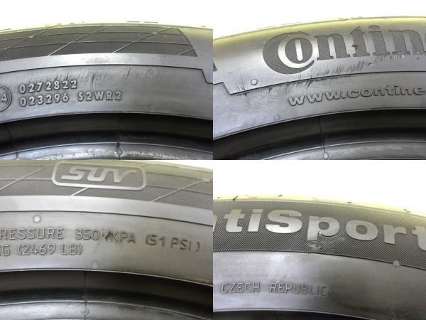 11433 中古 2本 295/40R22 112Y コンチネンタル Conti Sport Contact 5 コンチ スポーツ コンタクト 295 40 22 295-40-22 295/40/22_画像10