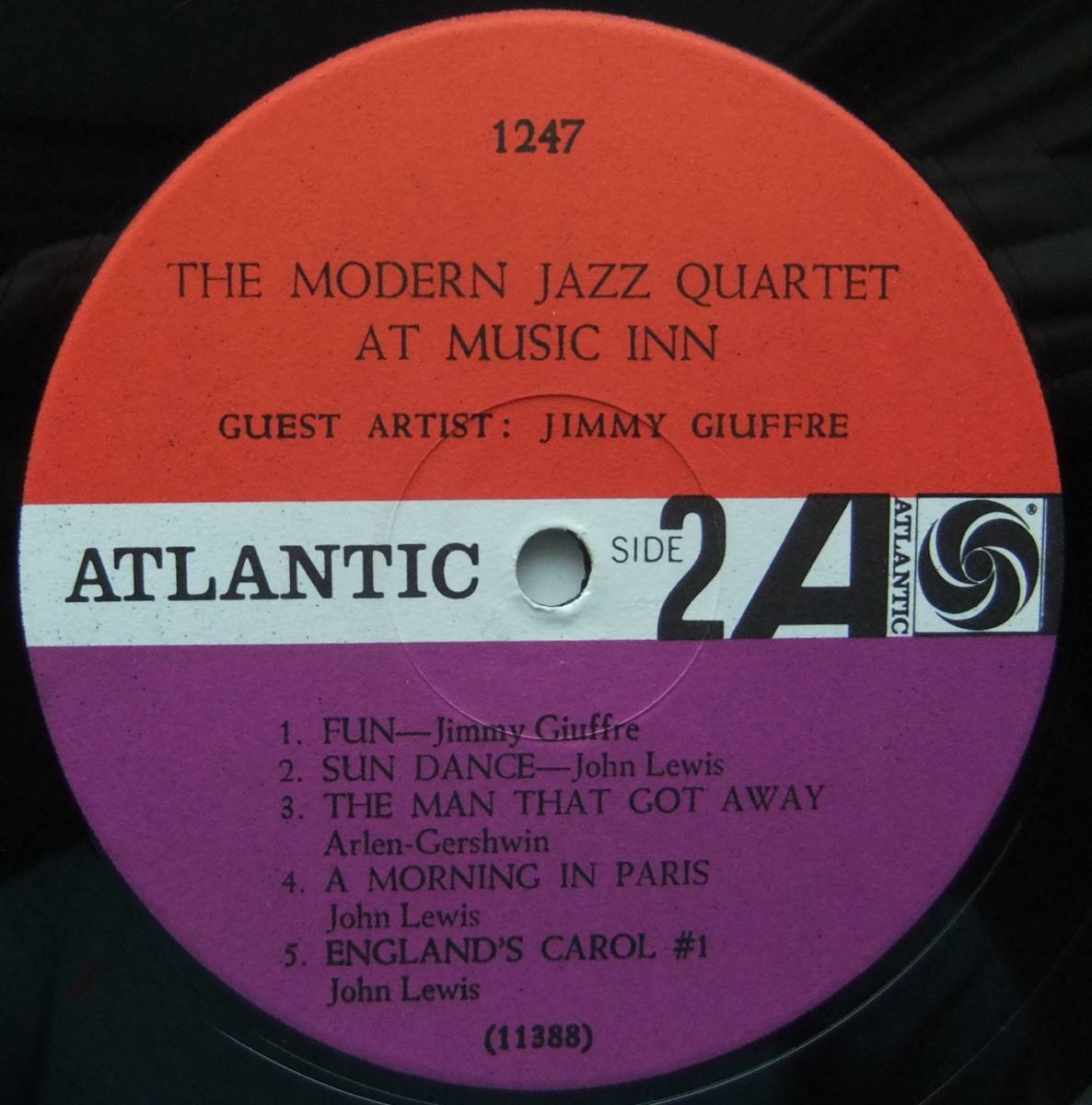 ◆ MODERN JAZZ QUARTET at Music Inn Guest Artist : JIMMY GIUFFRE ◆ Atlantic 1247 (red/purple) ◆ R_画像4