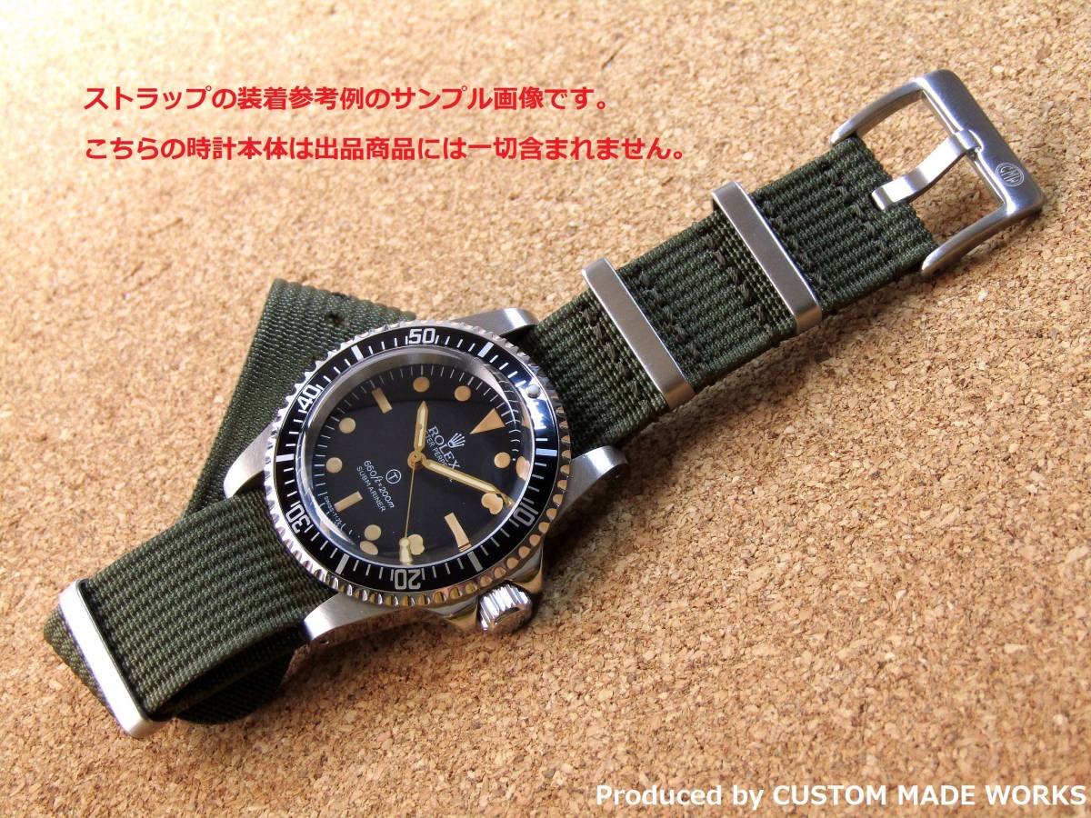 @NEW TOUGH RIBBED FABRIC STRAP 20MM|ARMY-GREEN NATO-TYPE STRAP * cat pohs shipping . all country anywhere free shipping!