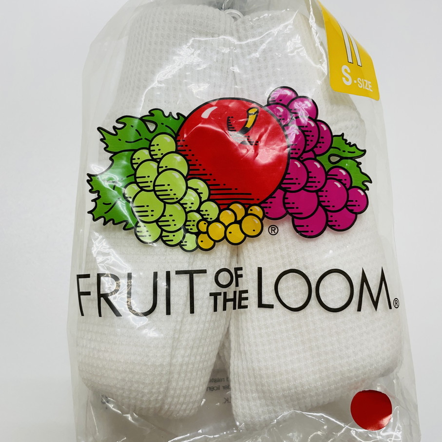 未使用品 /S/ FRUIT OF THE LOOM ホワイト ワッフルレギンス レディース 部屋着 カジュアル ストレッチ シンプル 白 フルーツオブザルーム