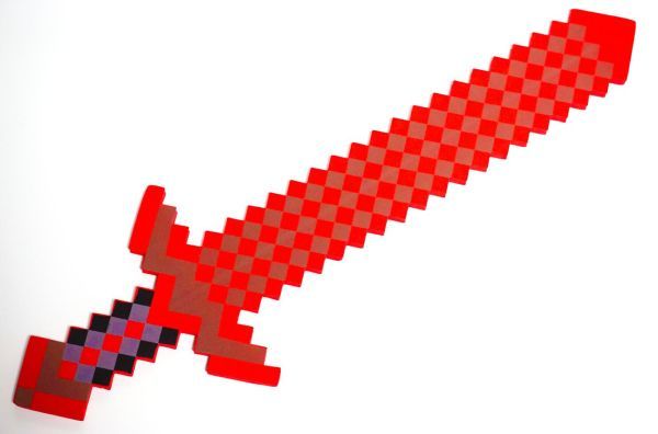 コスプレ 炎の剣 マインクラフト クリーパー 武器 剣　短剣　長剣　赤　レッド ソード コスプレ アイテム pvc 道具