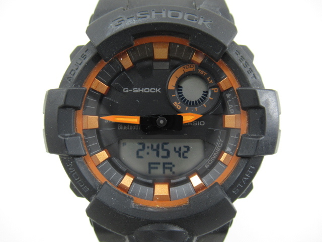 s60459-ap [送料950円]中古◇G-SHOCK ジーショック Gショック デジアナ GBA-800 メンズ 腕時計 ブラック オレンジ [154-231027]_画像1