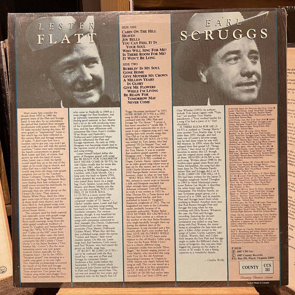 【US盤】Lester Flatt & Earl Scruggs And The Foggy Mountain Quartet You Can Feel It In Your Soul (1987) County CCS 111 50年代録音_画像2