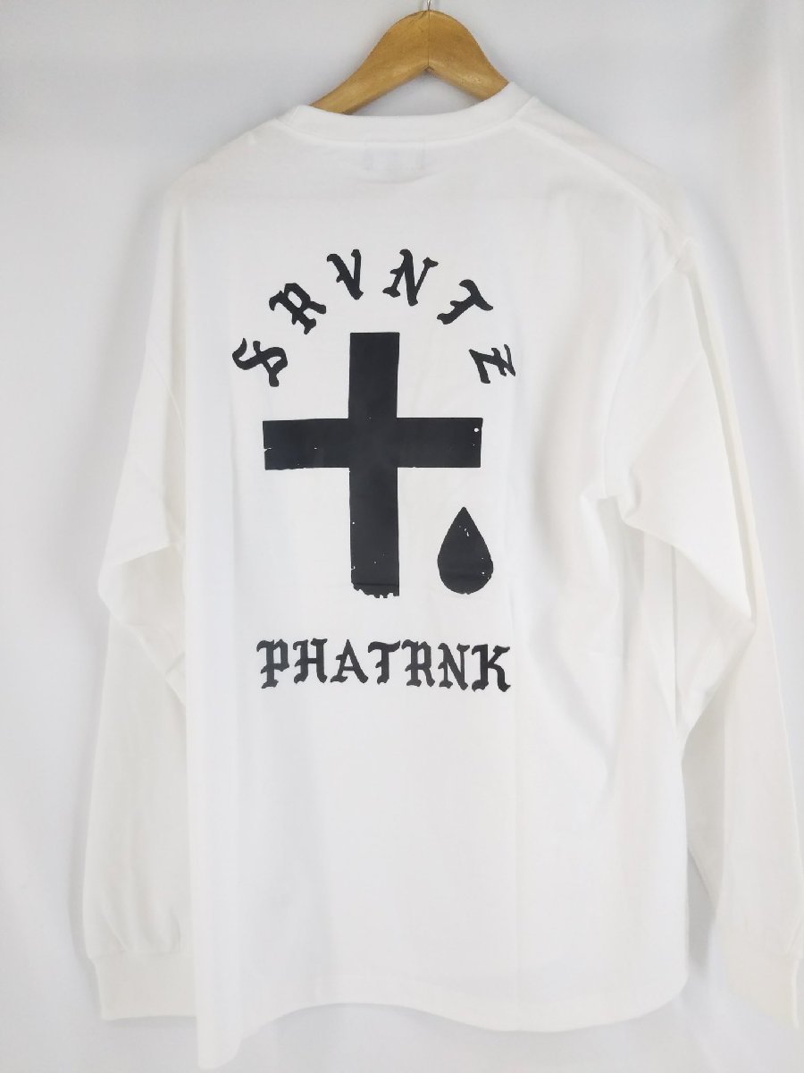 PHATRNK　×　SRVNTZ ファットランク サーヴェンツ 2022 コラボロンT ホワイト/白　未使用　ショッパー/ステッカー付き_画像2