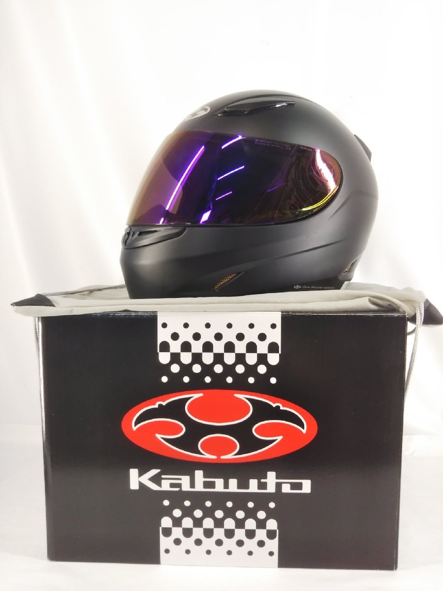 OGK Kabuto オージーケーカブト FF-RIII フルフェイスヘルメット Lサイズ フラットブラック シールド 袋付き バイク 二輪 オートバイ_画像1