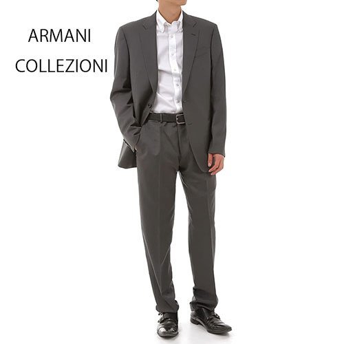 新品 ARMANI COLLEZIONI / アルマーニ コレッツォーニ スーツ ジャケット パンツ グレー 52(VCVGCA-0C013-GRY-52)