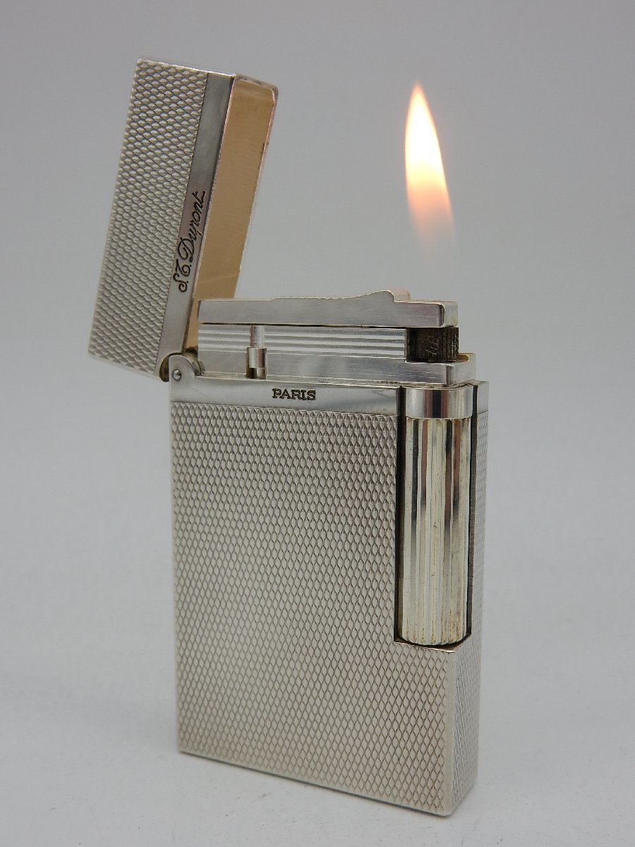 快音・美品 S.T.Dupont デュポン ライン2 16181 シルバー 現状で 1-