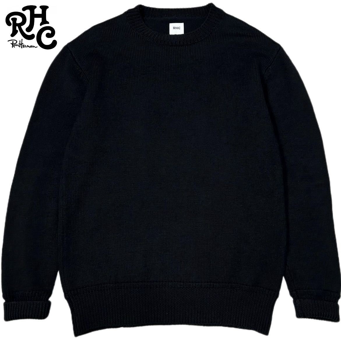 極美品 ロンハーマン RHC 極上の手触り” クルーネックセーター L相当 黒-