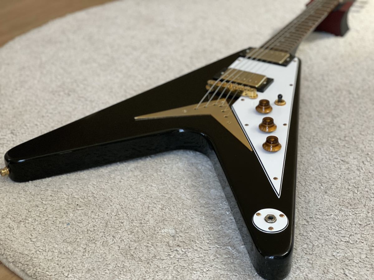 Barclay FLYING V type フライングV ブラック エレキギター (本体